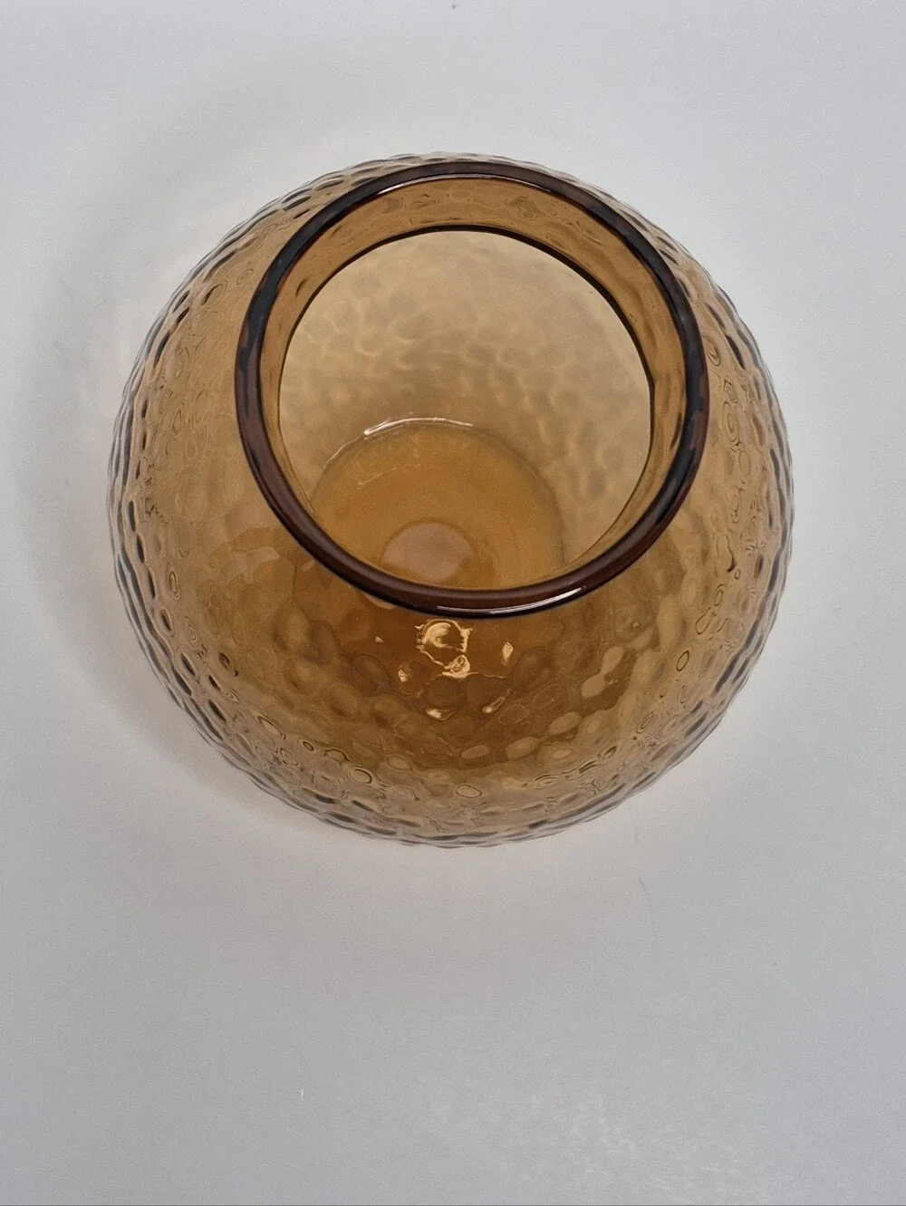 IKEA KONSTFULL Textured Bubble Brown Art Glass Vase NWOT